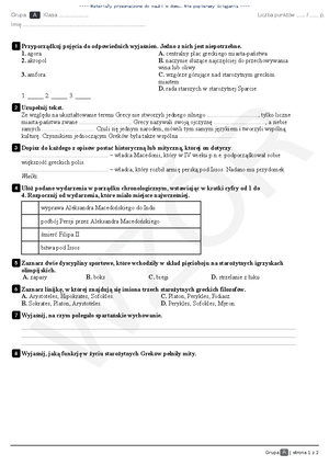 Diagnoza Z Historii Klasa 5