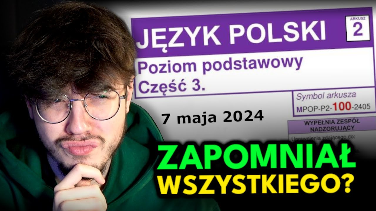 SPRAWDZIŁEM MATURĘ Z POLSKIEGO - YouTube Sprawdzian Z Polskiego Klasa 5