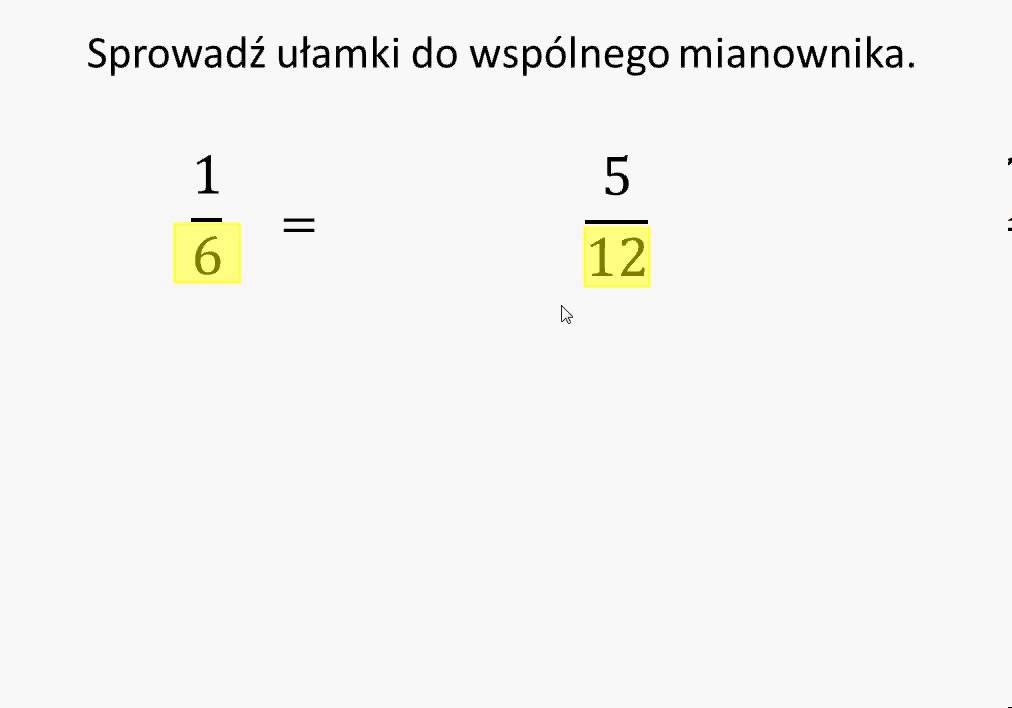 Sprowadź ułamki do wspólnego najmniejszego mianownika - YouTube Jak Sprowadzać Do Wspólnego Mianownika