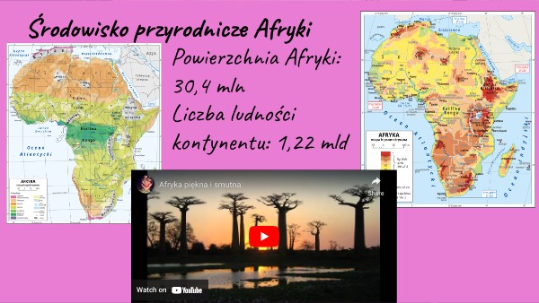 środowisko Przyrodnicze Afryki Kartkówka Klasa 8