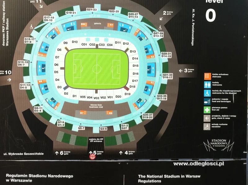 Stadion Narodowy - plan stadionu - Warszawa. Zdjęcie nr 1634 / 2243 Stadion Narodowy Plan Miejsc Pdf