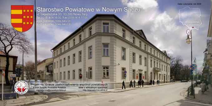Starostwo Powiatowe w Nowym Sączu | wirtualne spacery, wirtualne Starostwo Powiatowe W Nowym Tomyślu