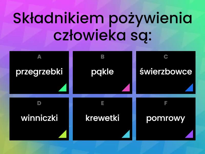 Test Biologia Klasa 6 Dzial 3 Stawonogi I Mieczaki