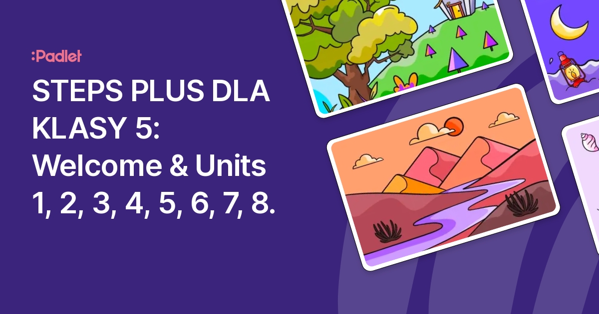 STEPS PLUS DLA KLASY 5: Welcome & Units 1, 2, 3, 4, 5, 6, 7, 8. Steps Plus Klasa 5