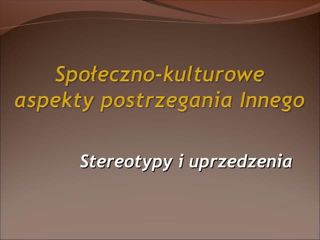 Chlewiński Stereotypy I Uprzedzenia Pdf
