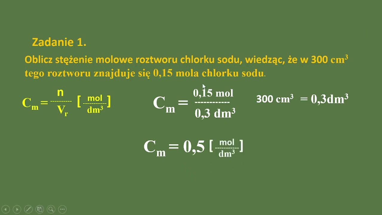 Stężenie molowe. Oblicz stężenie molowe - YouTube Jak Obliczyć Stężenie Roztworu