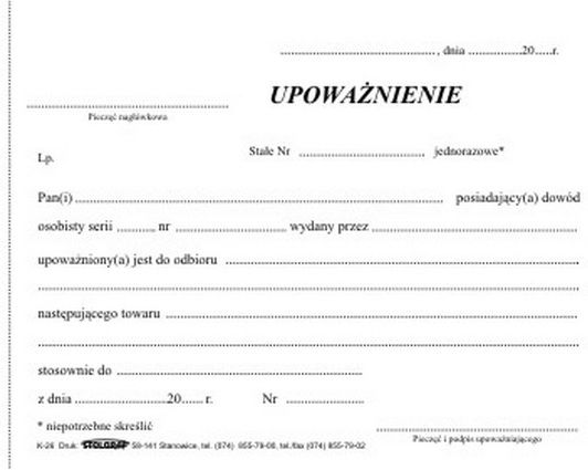 Stolgraf Druk Upoważnienie A6 K-26 Remi - Ceny i opinie - Ceneo.pl Mowa Dziecka Upośledzonego W Stopniu Lekkim