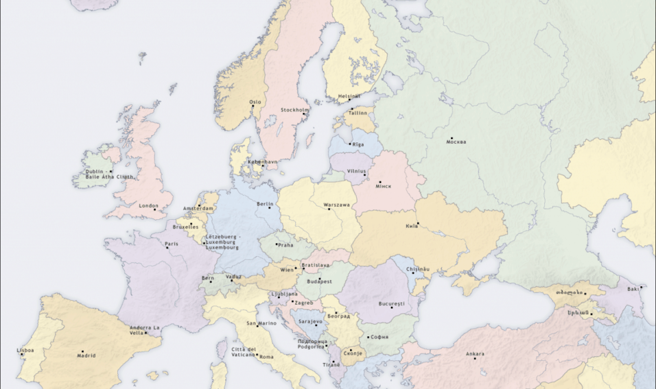 Stolice państw Europy Kraje I Stolice Europy