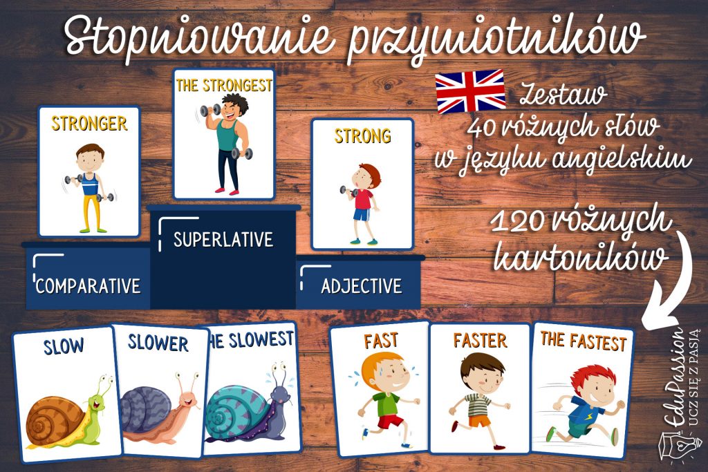 Stopniowanie przymiotników – podium (w języku angielskim) – EduPassion Stopniowanie Przymiotników Angielski ćwiczenia Dla Dzieci Pdf