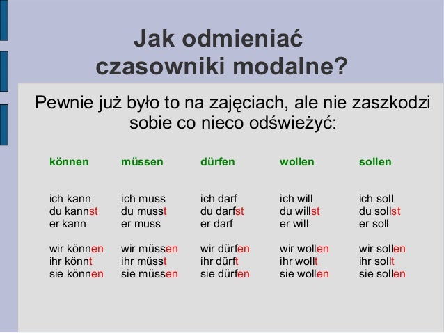Strona bierna w języku niemieckim (Marcin Perliński) Strona Bierna Z Czasownikami Modalnymi Niemiecki ćwiczenia