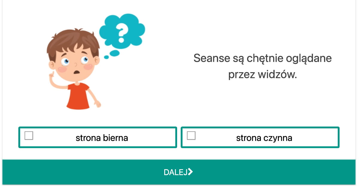 Strona Czynna I Bierna Strona Czynna I Bierna Czasownika ćwiczenia Klasa 6