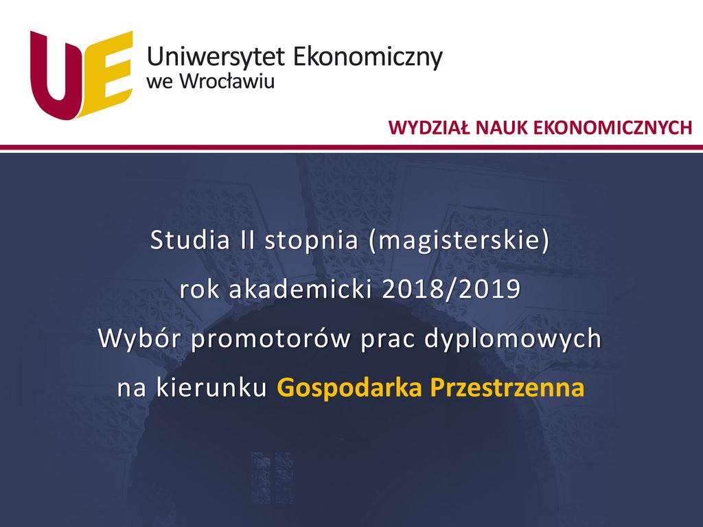 Studia II stopnia (magisterskie) rok akademicki 2018/ ppt pobierz Tematy Prac Magisterskich Gospodarka Przestrzenna