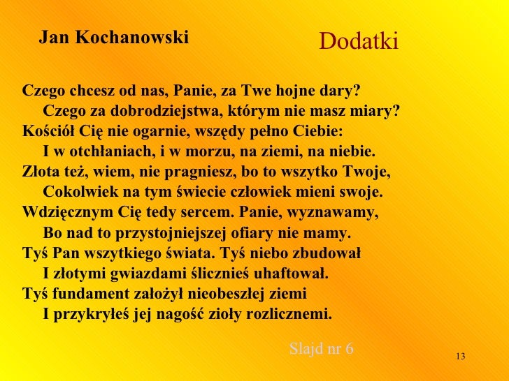 Stworzenie Swiata Blake 1 Jan Kochanowski Czego Chcesz Od Nas Interpretacja