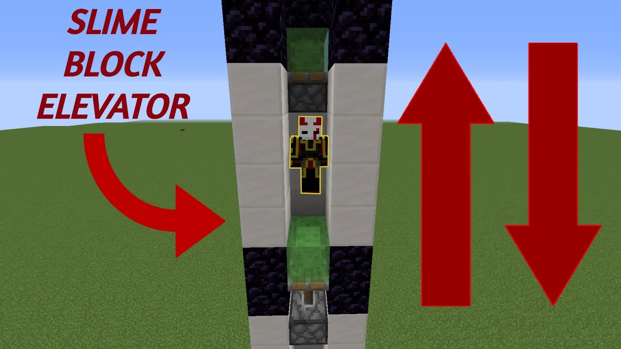 Super Simple Slime Block Elevator In Minecraft | Tutorial - YouTube How To Make Slime Block Elevator