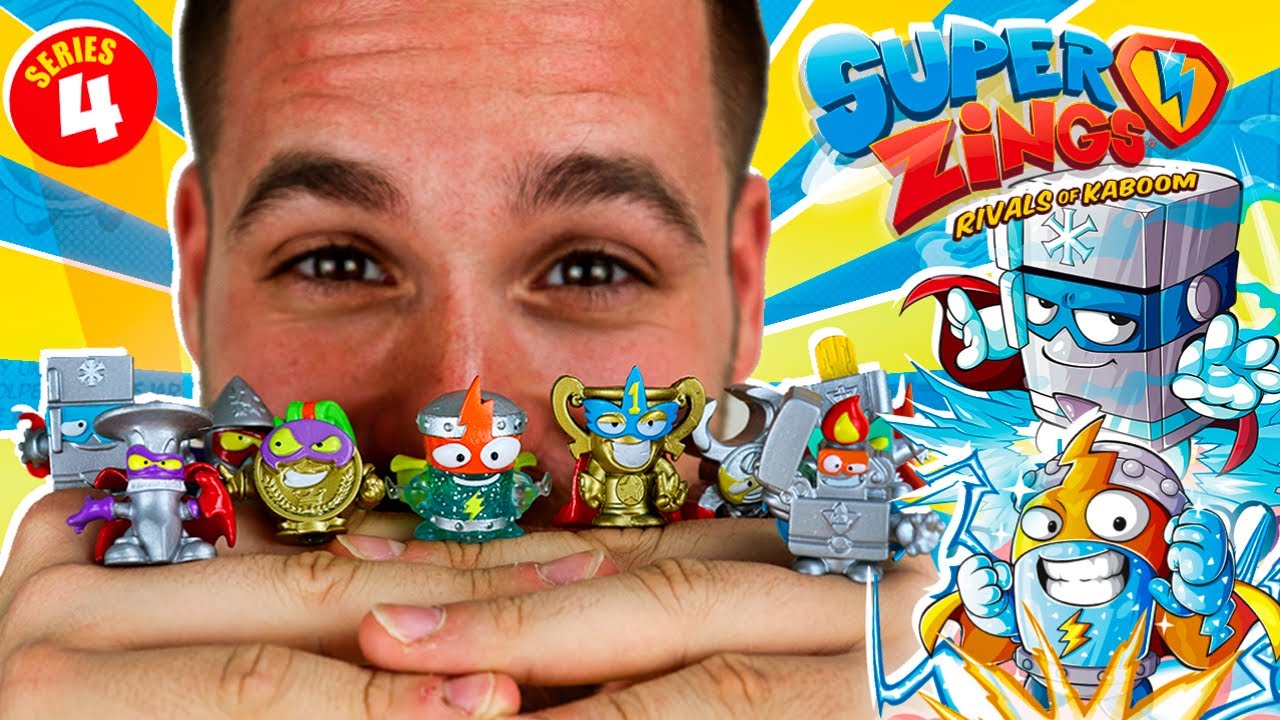 SuperZings Series 4 UNBOXING ESPECIAL DORADOS + ULTRA RARO KID KAZOOM Super Zings Seria 4 Ultra Rare