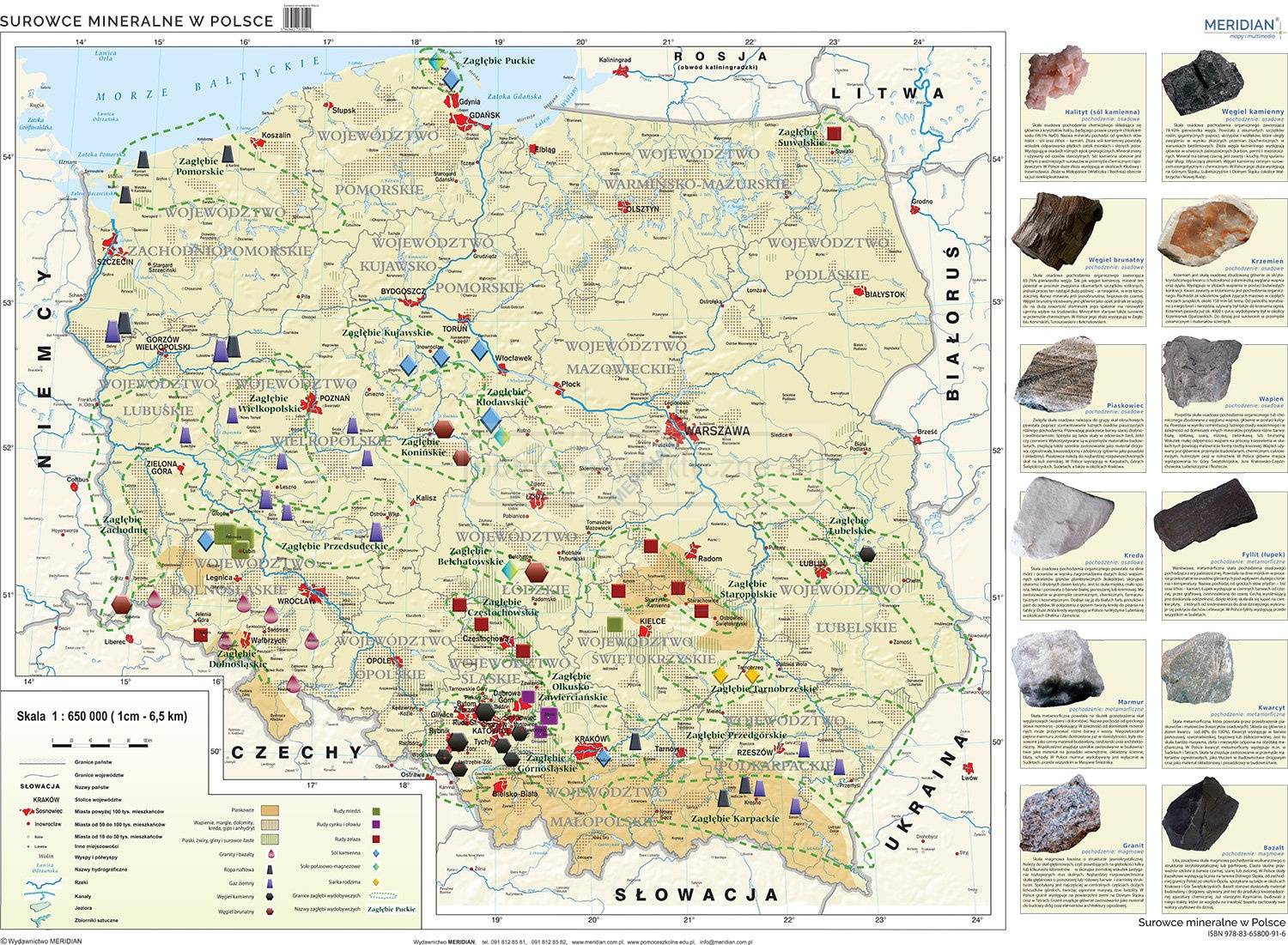 Surowce Mineralne W Polsce Mapa Surowce Mineralne W Polsce Klasa 7