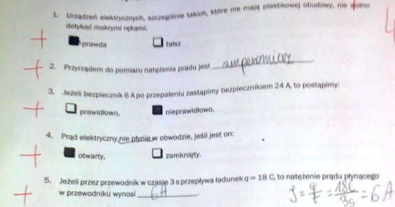 Świat Fizyki 3 O prądzie elektrycznym sprawdzian | Testy, sprawdziany Sprawdzian Fizyka Klasa 3 Liceum Elektrostatyka