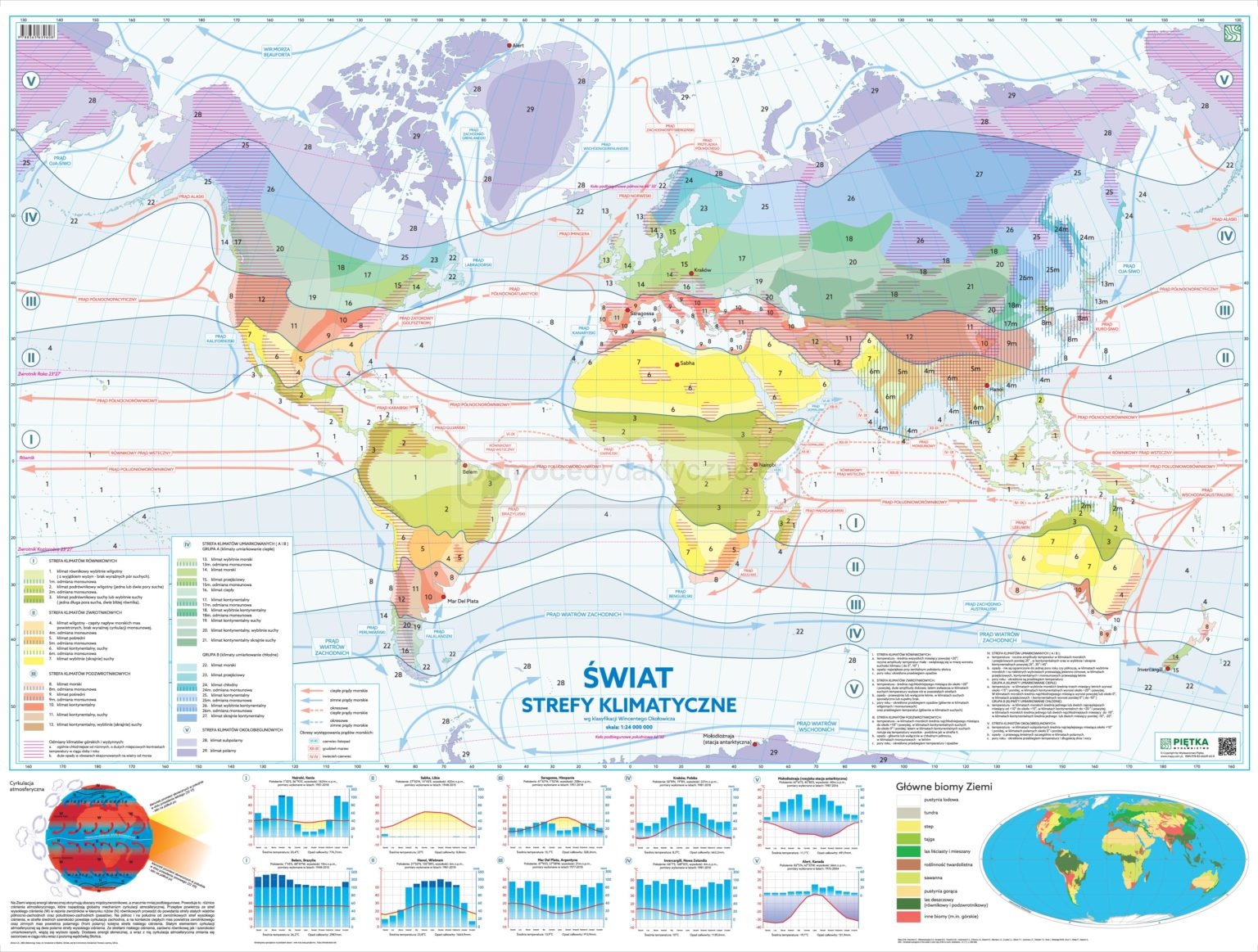 ŚWIAT STREFY KLIMATYCZNE - MAPA ŚCIENNA :: Pomocedydaktyczne.eu Europa Lezy W Trzech Strefach Klimatycznych