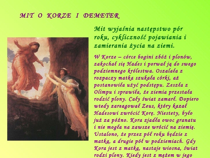 Mit O Demeter I Korze Cały Tekst