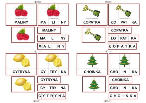 Głoski Litery Sylaby Karty Pracy Do Druku