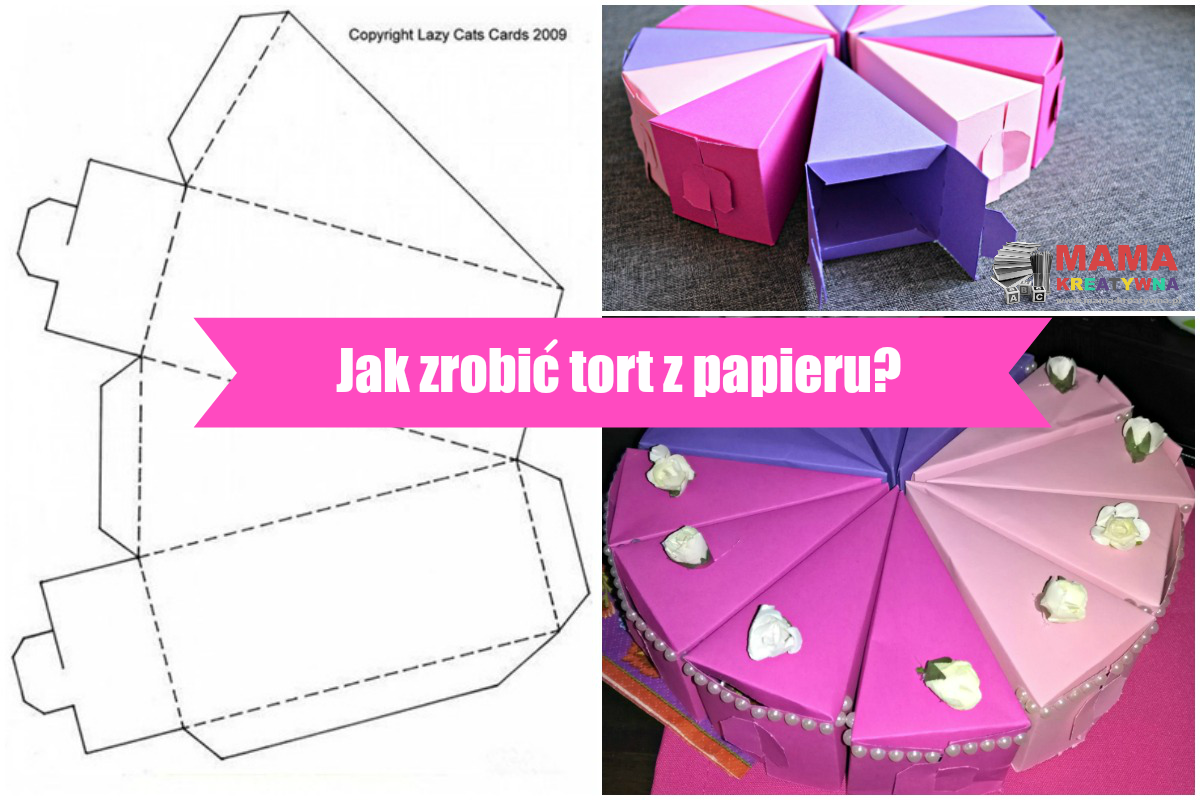 Sylewstrowy zegar-tort papierowy Tort Z Papieru Do Przedszkola
