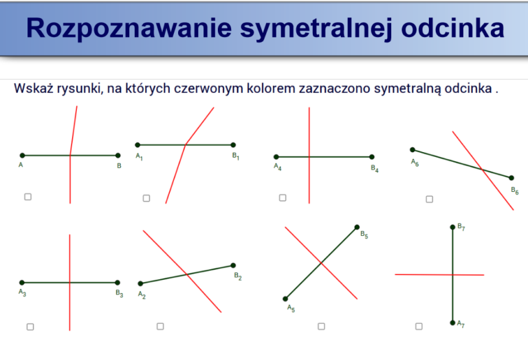 Symetralna odcinka (Geogebra) | Tablice.net.pl | Monitory interaktywne Co To Jest Symetralna Odcinka