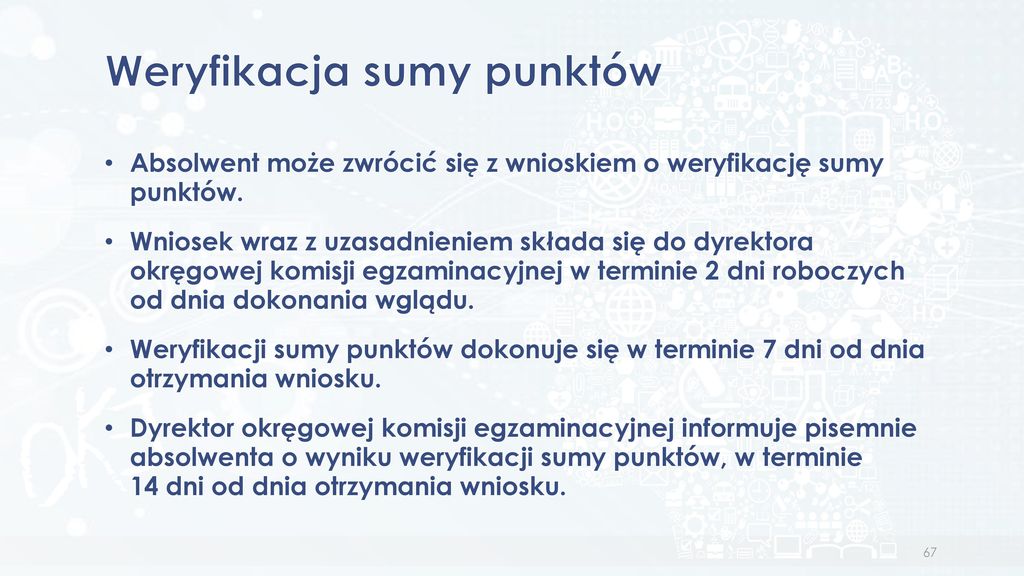 Wniosek O Weryfikację Sumy Punktów Uzasadnienie