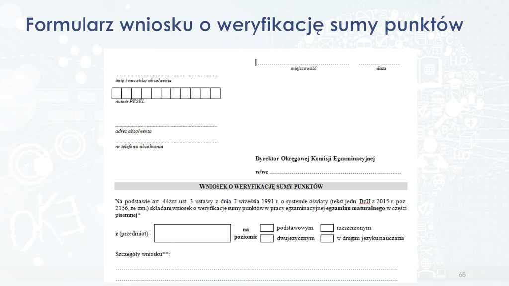 Szkolenie dyrektorów szkół ponadgimnazjalnych - ppt pobierz Wniosek O Weryfikację Sumy Punktów Uzasadnienie