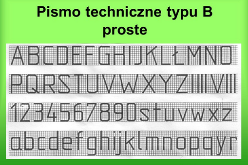 Pismo Techniczne Alfabet Do Druku