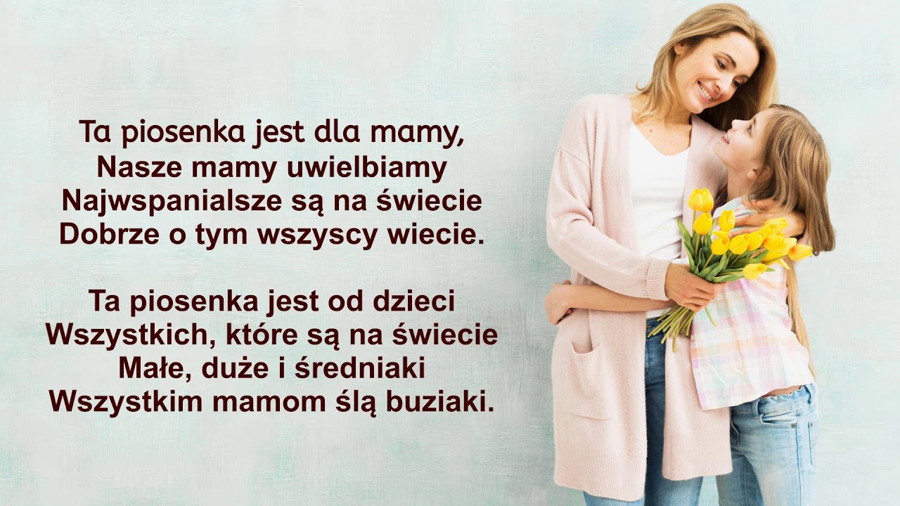 Ta piosenka jest dla Mamy - Hit na Dzień Mamy - YouTube Piosenki Na Dzień Mamy Dla 3 Latków