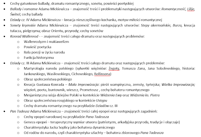 Sprawdzian Z Adama Mickiewicza Liceum