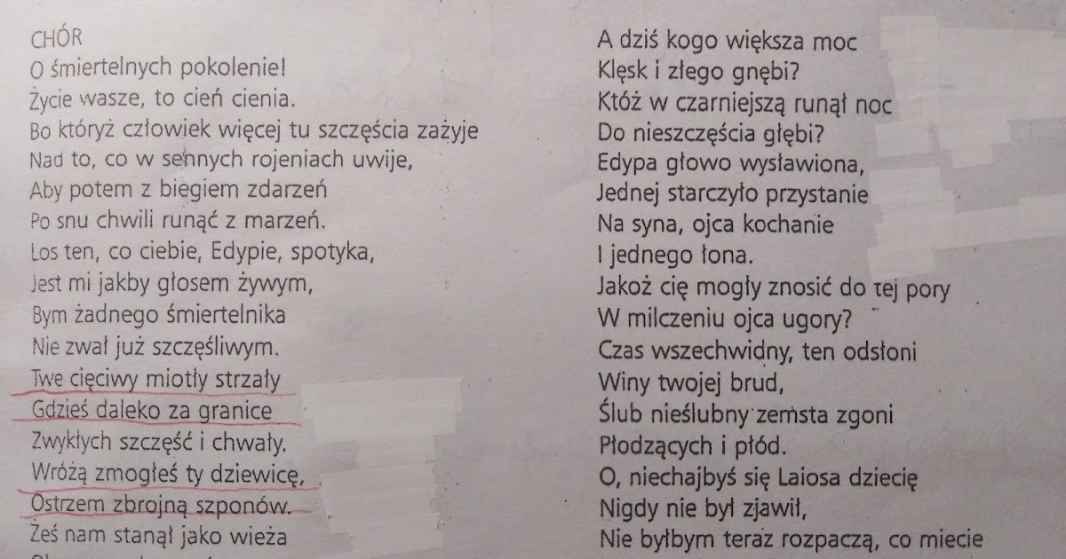 Sprawdzian Z Krola Edypa Wsip