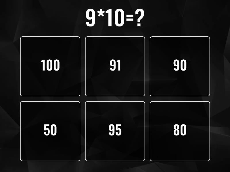 Tabliczka mnożenia do 100 - Test Test Tabliczka Mnożenia Do 100