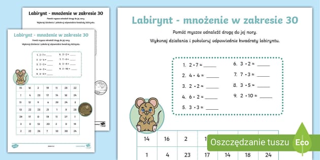 Sprawdzian Klasa 2 Mnozenie Do 30