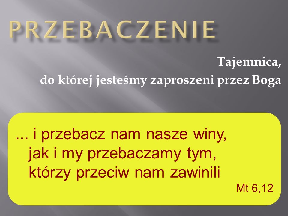 Tajemnica, do której jesteśmy zaproszeni przez Boga... i przebacz nam Zbigniew Marek Zaproszeni Przez Boga