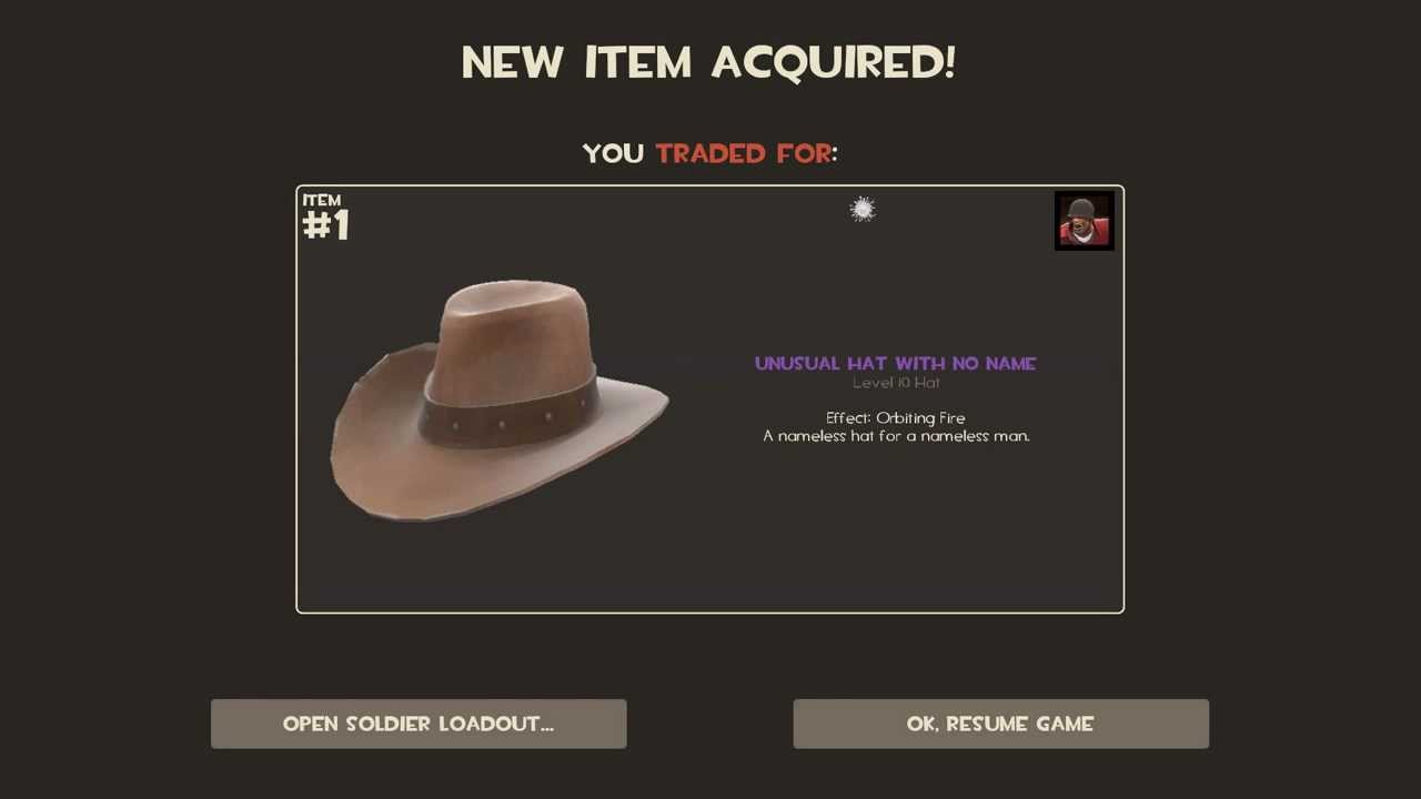 Team Fortress 2 - Unusual Hat With No Name (Effect: Orbiting Fire A Hat With No Name