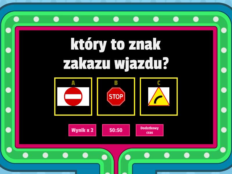 Test Ze Znaków Drogowych Klasa 4