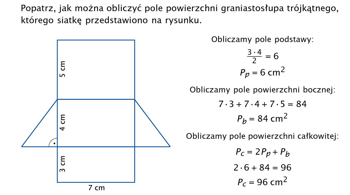 Temat 19: Pole powierzchni graniastosłupa prostego Pole Powierzchni Graniastosłupa Zadania Klasa 6