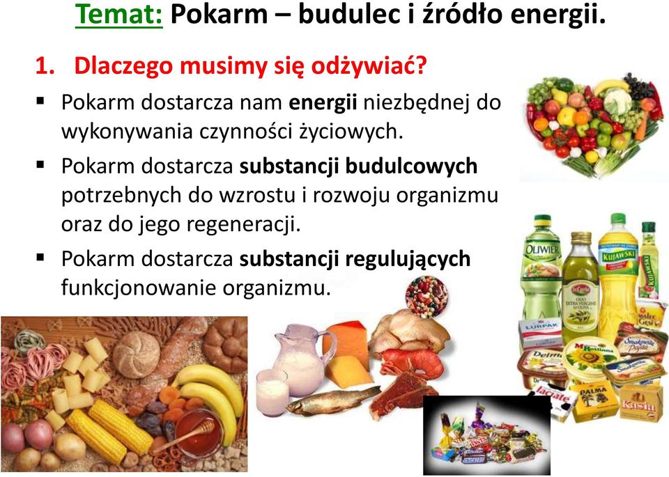 Temat: Pokarm budulec i źródło energii. - PDF Darmowe pobieranie Pokarm Budulec I Zrdlo Energii Karta Pracy
