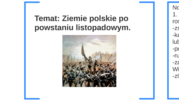 Temat: Ziemie polskie po powstaniu listopadowym by Insta Nauczyciel on Ziemie Polskie Po Powstaniu Listopadowym Klasa 7