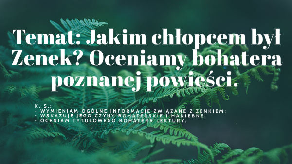 Ten obcy - Zenek | Genially Dlaczego Zenek Uciekł Z Domu Ten Obcy
