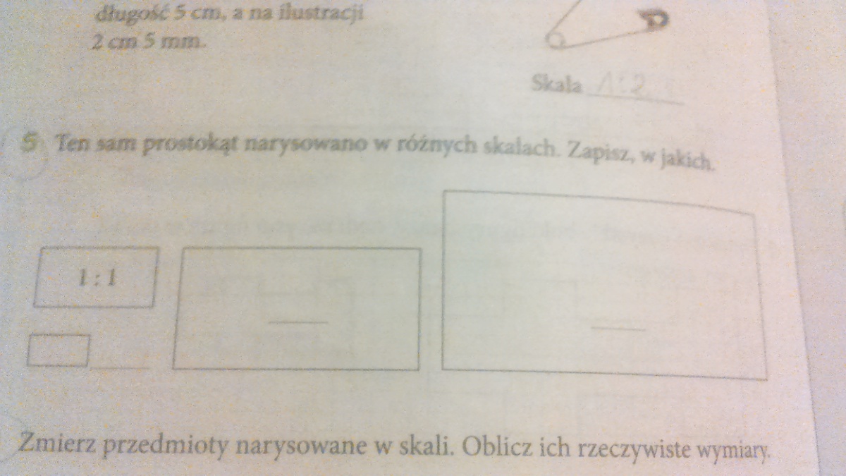 Ten Sam Prostokąt Narysowano W Różnych Skalach Zapisz W Jakich