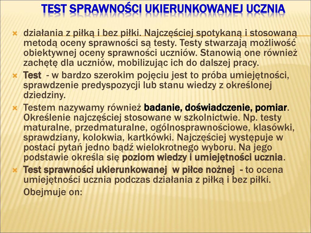 TEORIA I METODYKA GRY W PIŁKĘ NOŻNĄ - ppt pobierz Test Dla Uczniów Kończących Naukę W Klasie Czwartej Nowa Era