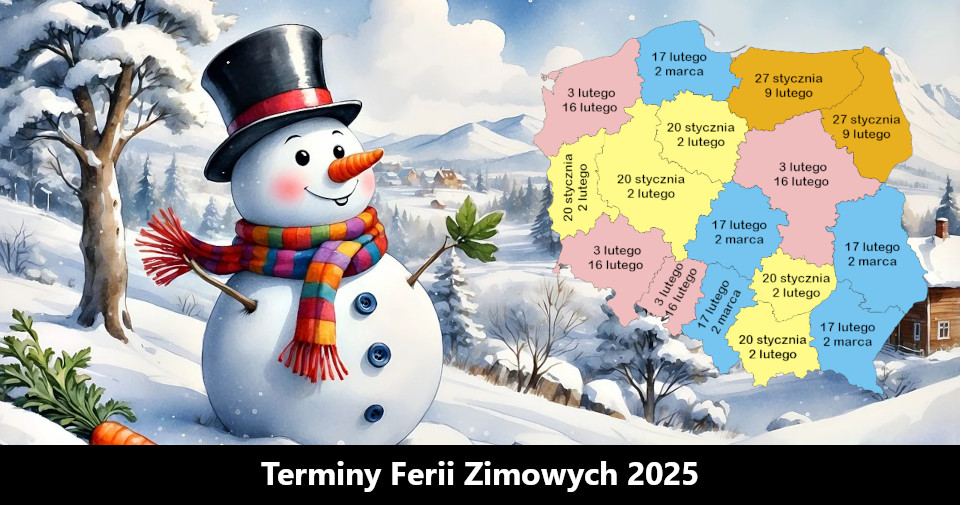Terminy Ferii Zimowych 2025 - Kalendarz Świąt Terminy Ferii Zimowych W Latach 70