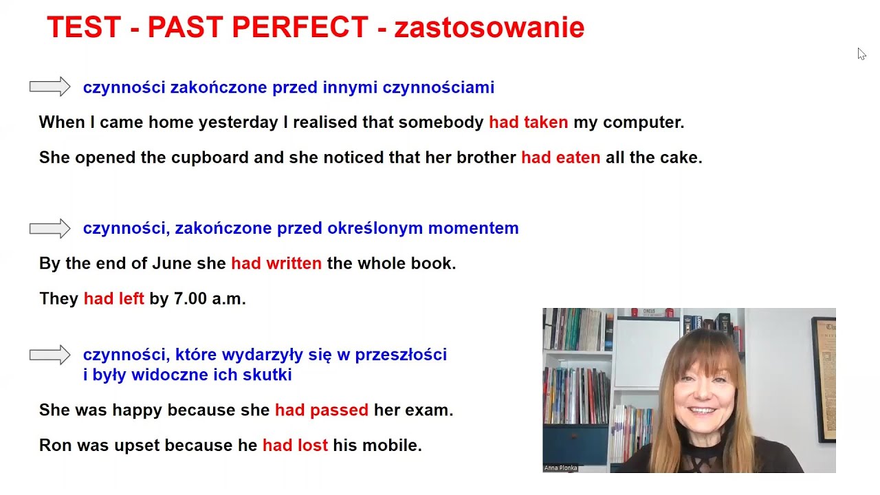TEST - Czas Past Perfect - zastosowanie - YouTube Past Perfect Kartkowka
