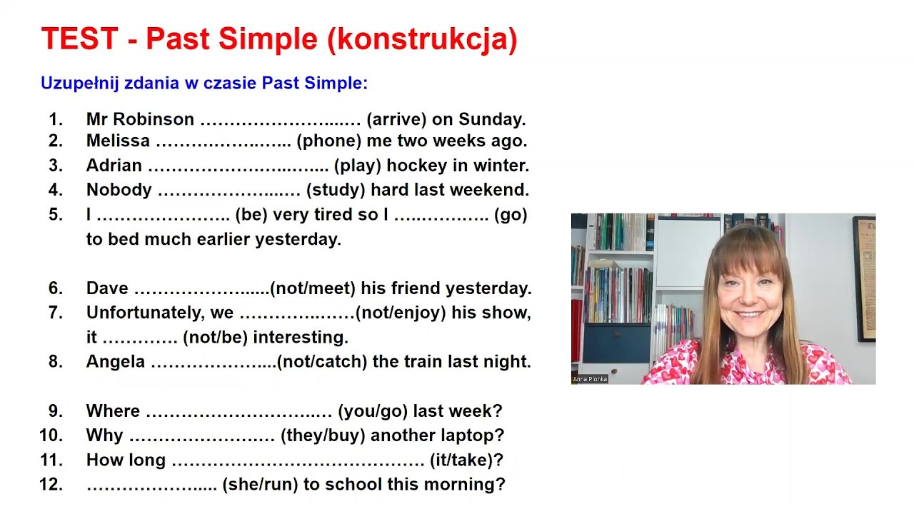 Past Simple Klasa 5 Sprawdzian