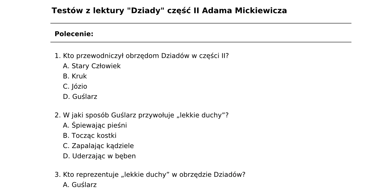 Dziady Cz 4 Test