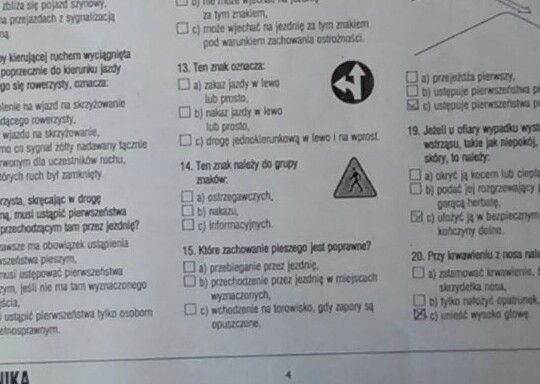 test na karte rowerowa - Brainly.pl Test Na Kartę Rowerową Do Druku