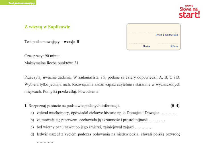 Test Podsumowujący Rozdział 1 Społeczeństwo Wos Odpowiedzi Test Podsumowujacy Klasa 8 Polski