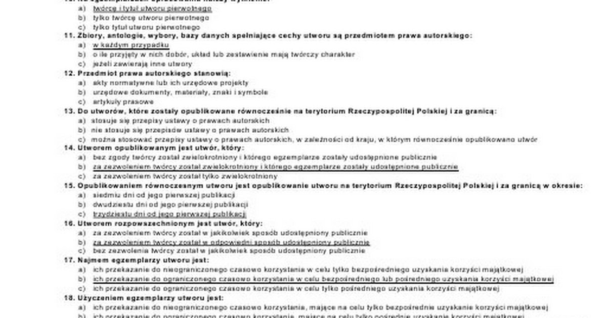 Kadry I Płace Test Z Odpowiedziami